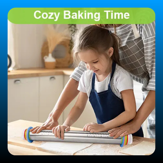 Adjustable Rolling Pin with Thickness Rings