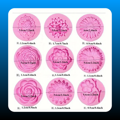 Flower Design Silicone Molds