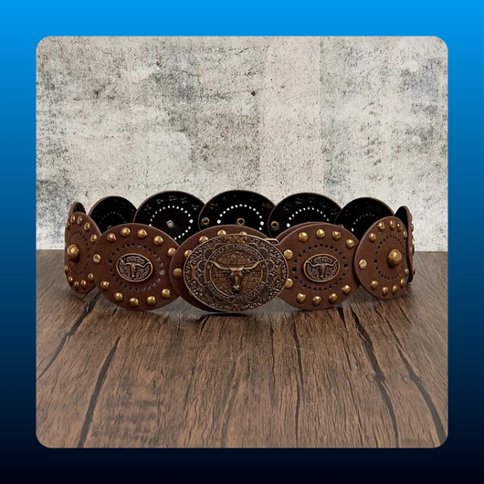 Women's Western Cowboy Style Wide Belt