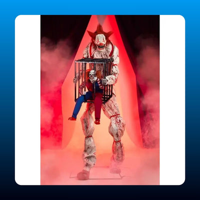 Animated Clown with Caged Clown Prop