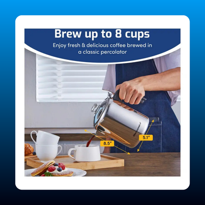 8-Cup Classic Stovetop Coffee Percolator