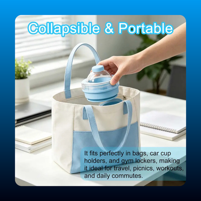 Collapsible Silicone Iced Coffee Tumbler