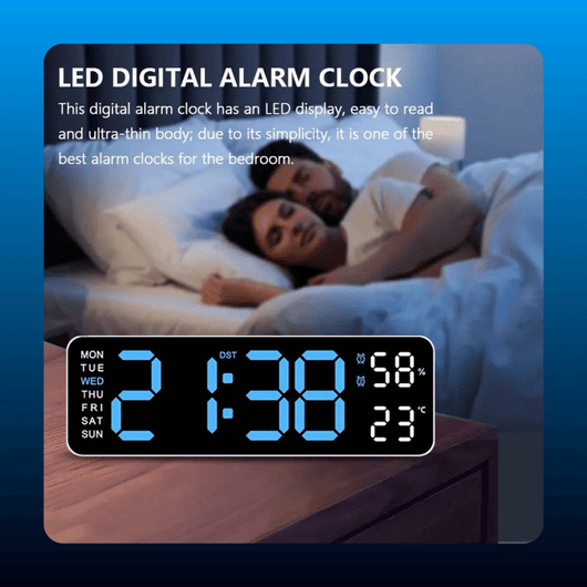 LED Digital Alarm Clock with Dual Alarm