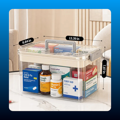 Translucent Double-Layer Storage Organizer