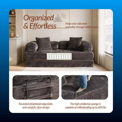 Oversized Convertible Boneless Couch