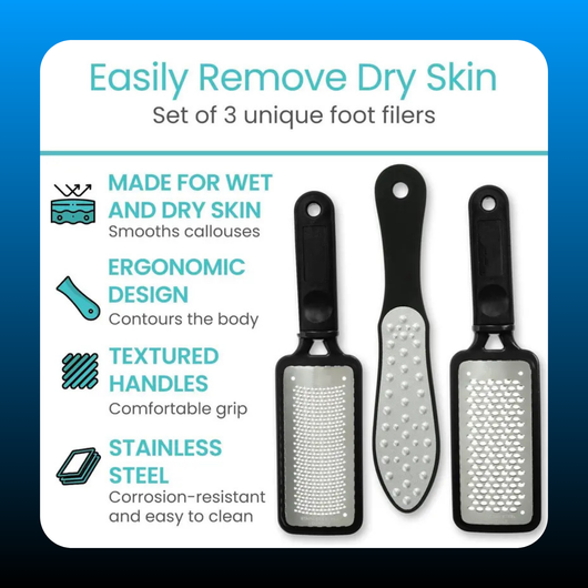 3 Pack Foot File Feet Scraper