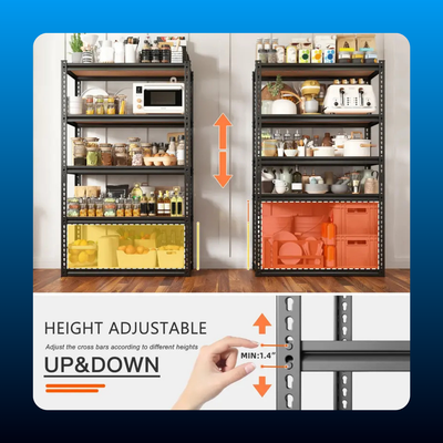Five Tier Heavy Duty Garage Shelving Unit