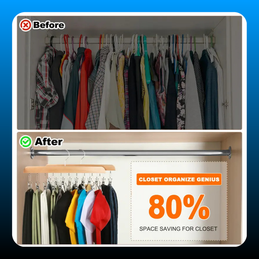 Legging Hanger for Closet Organizer with 10 Clips (2 Pack)