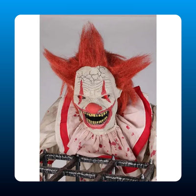 Animated Clown with Caged Clown Prop