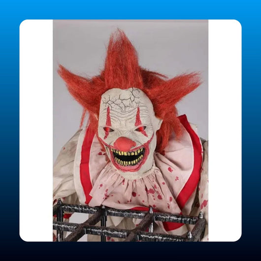 Animated Clown with Caged Clown Prop