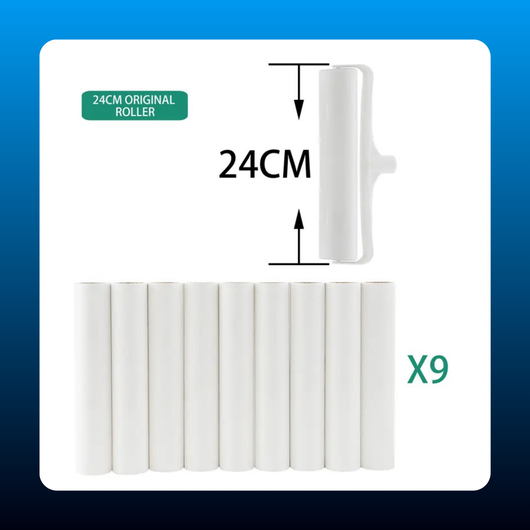 Tearable Lint Roller with 10 Refill Rolls
