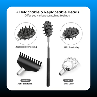 Bear Claw Design Adjustable Back Scratcher Set