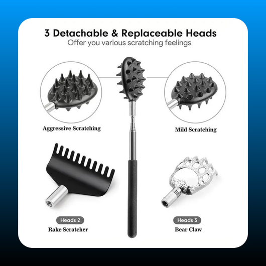 Bear Claw Design Adjustable Back Scratcher Set