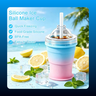 Collapsible Silicone Iced Coffee Tumbler