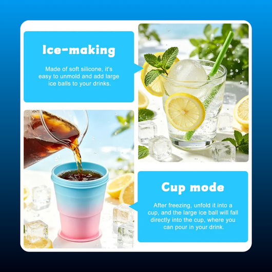 Collapsible Silicone Iced Coffee Tumbler