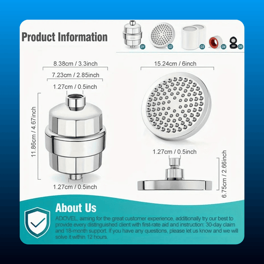 Shower Head with Hard Water Filter