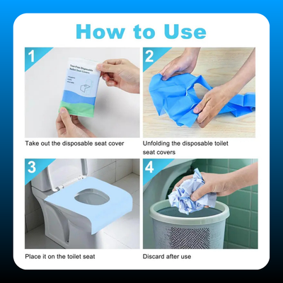 10 Packs Tear-Free Disposable Toilet Seat Covers