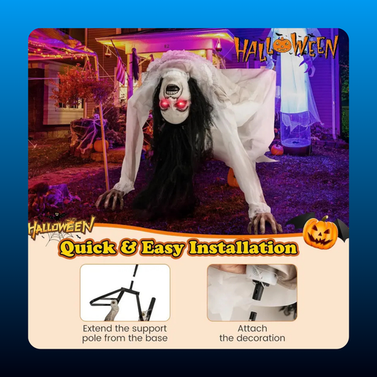 Animated Crawling Horror Figure