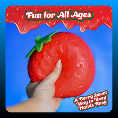 Strawberry Squishy Stress Ball for Adults & Kids