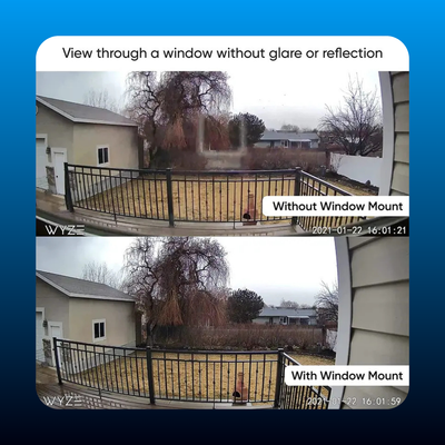 Window Mount Accessory for Glare-Free Viewing Through Windows