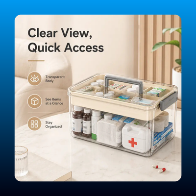 Translucent Double-Layer Storage Organizer