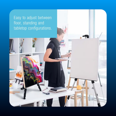 Silver Metal Tripod Easel Display
