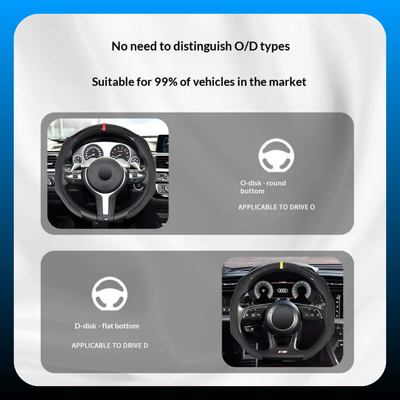 Carbon Fiber Microfiber 5D Steering Wheel Cover