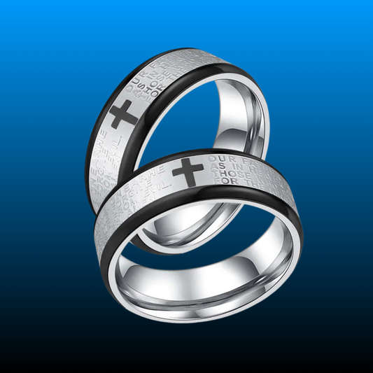 Stainless Steel Cross Prayer Ring