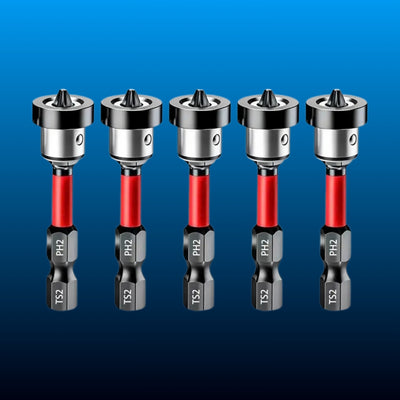 Magnetic Collar Screwdriver Bits PH2 (5 Pack)