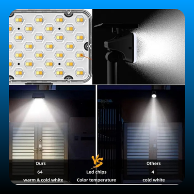 2-Pack Solar Spotlights with 64 LEDs