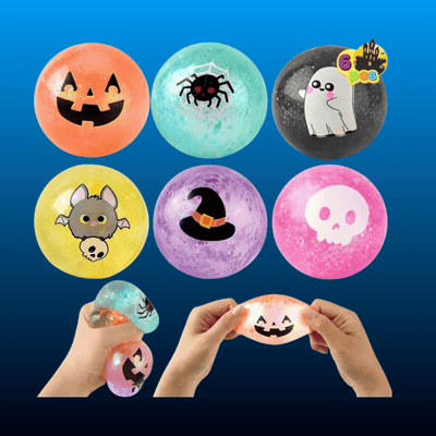 Glow-in-the-Dark Halloween Stress Cubes (4 Pack)