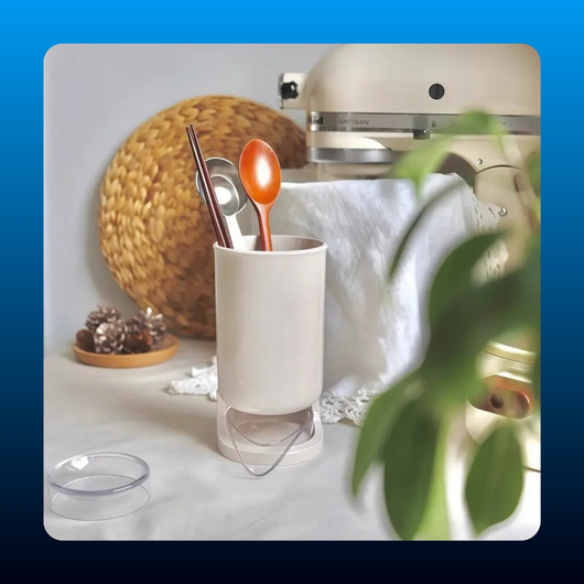 Kitchen Utensil Drying Holder with Drain Tray