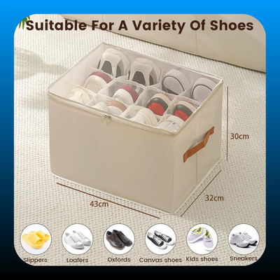 Collapsible Plastic Shoe Organizer Box