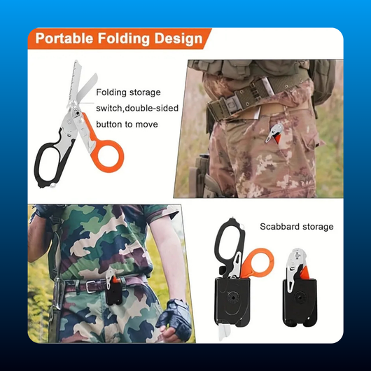 6-in-1 Multi-Function Trauma Shears with Holster