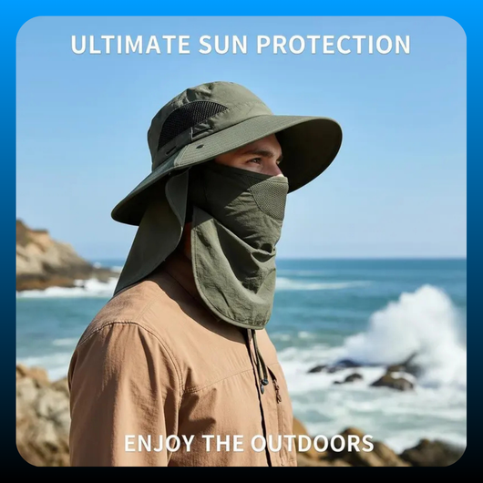 Detachable Outdoor Fishing Face & Cover Hat