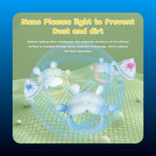 No Gagging & Nano Plasma Anti-Dust  Baby Teether Mitten