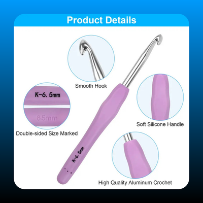 Crochet Hooks 12 Sizes Set with 51 Pack