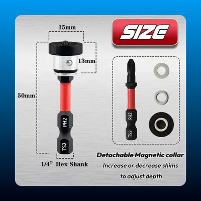 Magnetic Collar Screwdriver Bits PH2 (5 Pack)