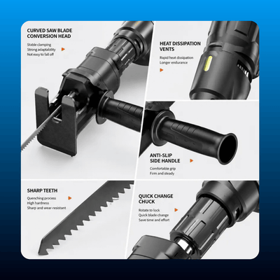 Reciprocating Saw Drill Attachment