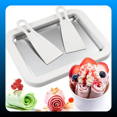 2-in-1 Portable Rolled Ice Cream Maker for Home