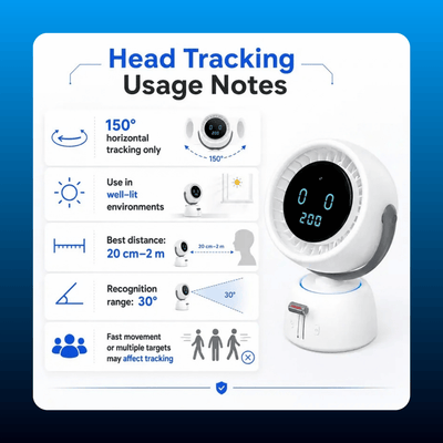 Smart Head Tracking Desk Fan