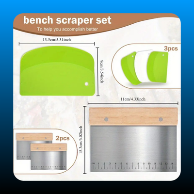 Scraper Stainless Steel Dough Cutter Set