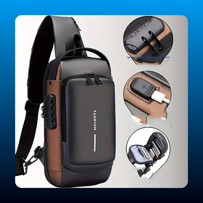 Anti-Theft Chest Sling Bag with Combination Lock