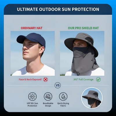 Detachable Outdoor Fishing Face & Cover Hat