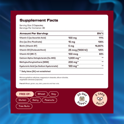 Ca-AKG Skin, Hair & Nails Support Capsules