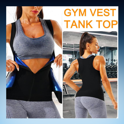 Sauna Zipper Waist Trainer Workout Vest