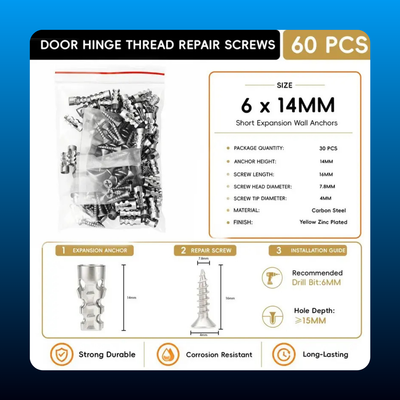 Expansion Screw and Wall Anchor Set