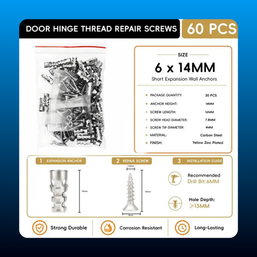 Expansion Screw and Wall Anchor Set