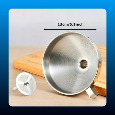 Stainless Funnel with Removable Filter