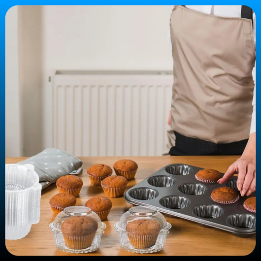 Individual Cupcake Containers with Lid (50 Pack)